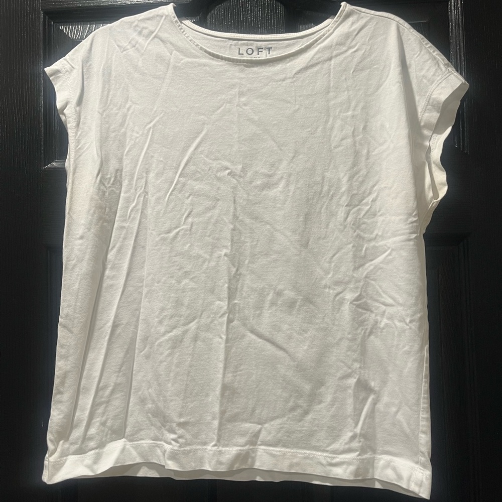 LOFT Women's White T, Size M